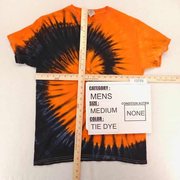 Gildan Casual Crew Neck Short Sleeve T Shirt Mens Size Medium M Tie-dye Multi - Picture 5 of 9